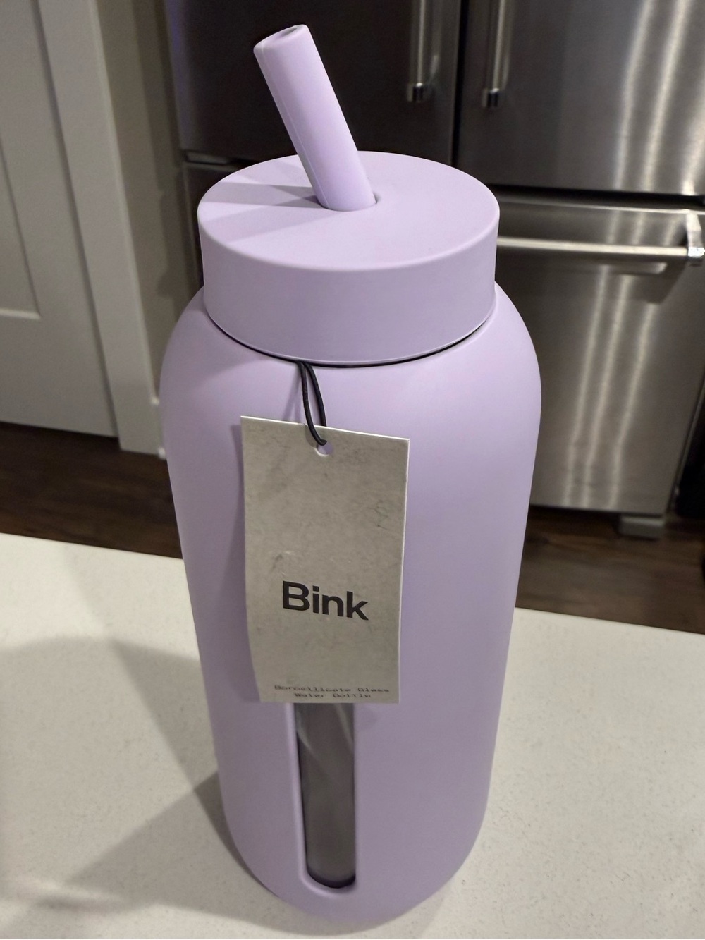 New BINK Lavender Insulated Water Bottle with Straw 36 OZ